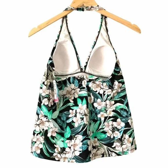 Swim Solutions Bouquet Tiered Halter size 10 - Picture 6 of 6